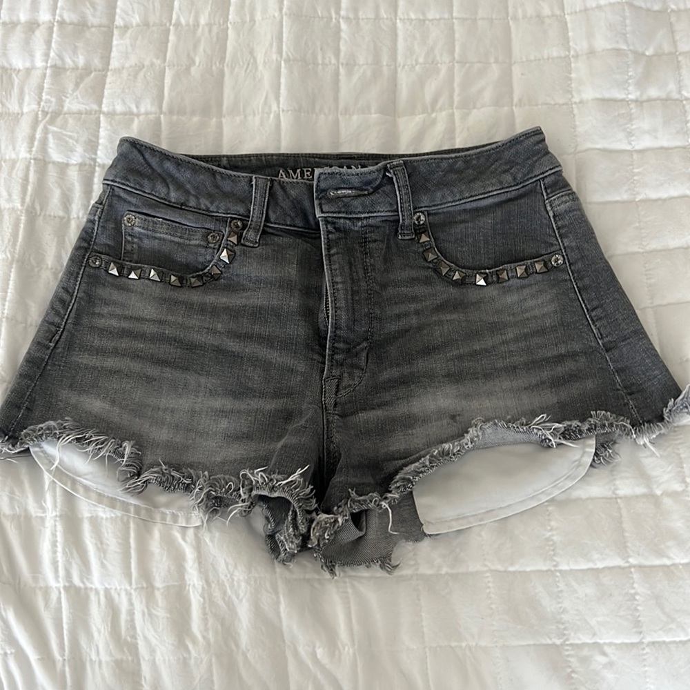 American Eagle jean shorts with studs